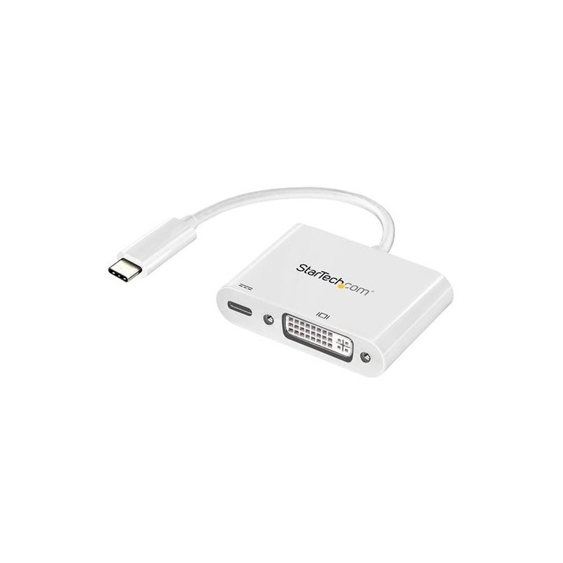 StarTech USB-C A ADAPTADOR DVI CON SALIDA DE CORRIENTE BLANCO