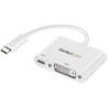 StarTech USB-C A ADAPTADOR DVI CON SALIDA DE CORRIENTE BLANCO