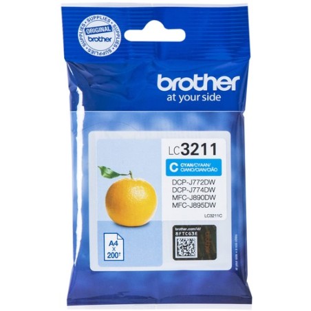 Brother CARTUCHO TINTA CIAN 200 PAGINAS LC3211