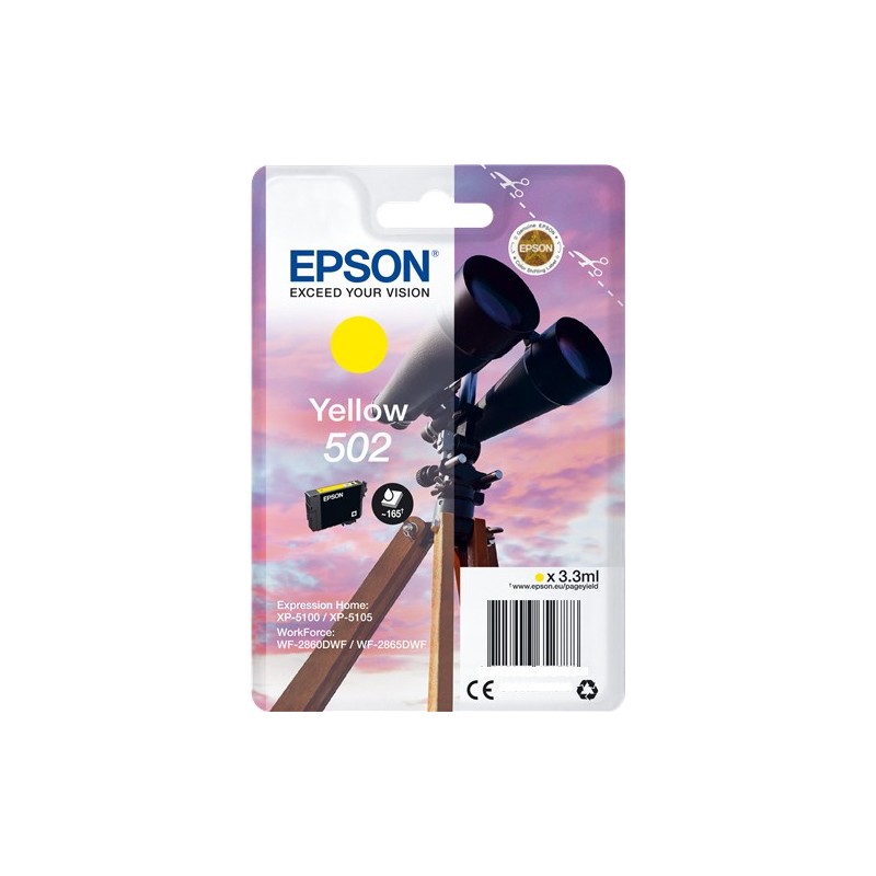 Epson CARTUCHO TINTA BINOCULARS AMARILLO 502 3.3 ML