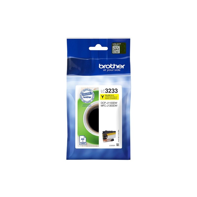 Brother CARTUCHO TINTA AMARILLO LC3233 1500 PAGINAS ISO/IEC 24711