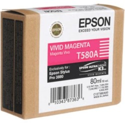 Epson CARTUCHO TINTA T580A VIVID MAGENTA 80 ML FRO STYLUS PRO 3880