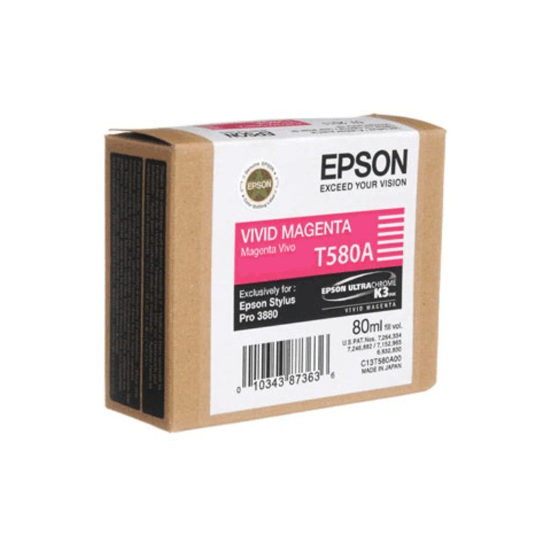 Epson CARTUCHO TINTA T580A VIVID MAGENTA 80 ML FRO STYLUS PRO 3880