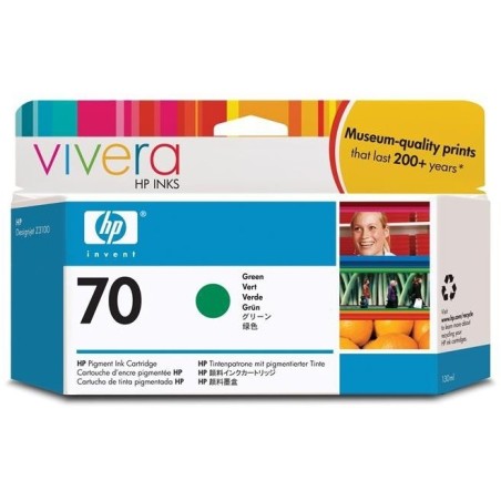 HP 70 130 ML TINTA VERDE PARA DESIGNJET Z2100 Z3100