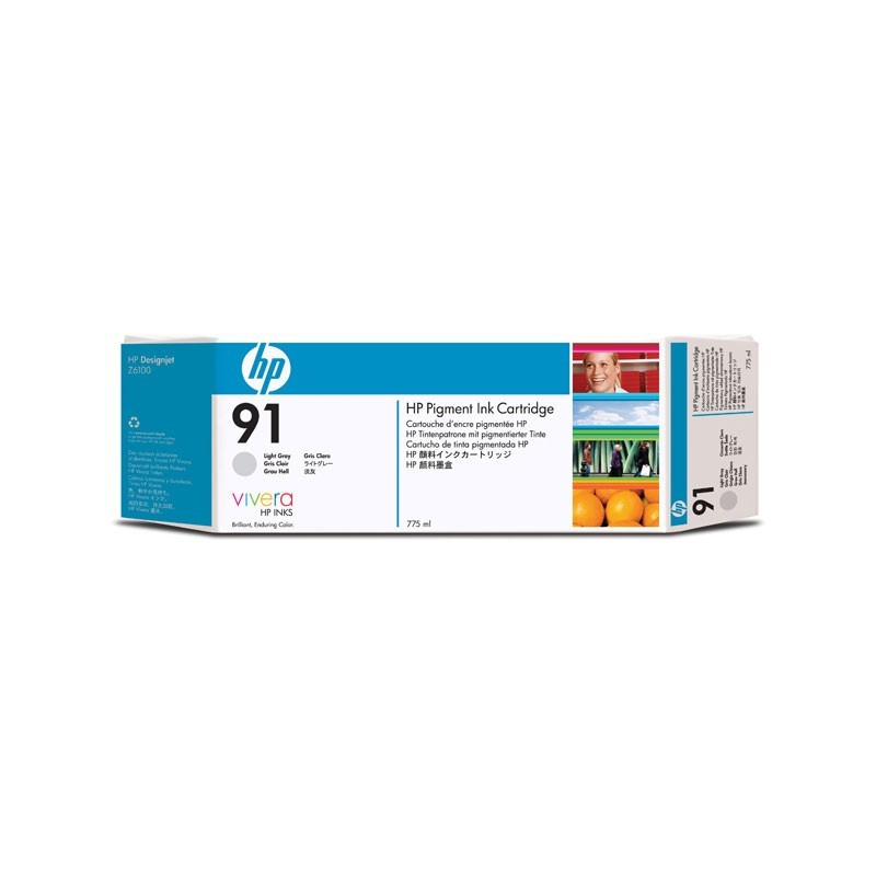 HP 91 GRIS CLARO CARTUCHO TINTA CON TINTA VIVERA (775 ML)