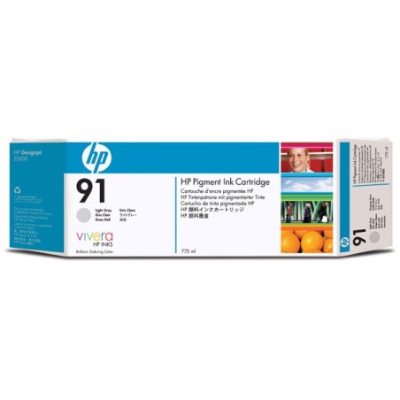 HP 91 GRIS CLARO CARTUCHO TINTA CON TINTA VIVERA (775 ML)