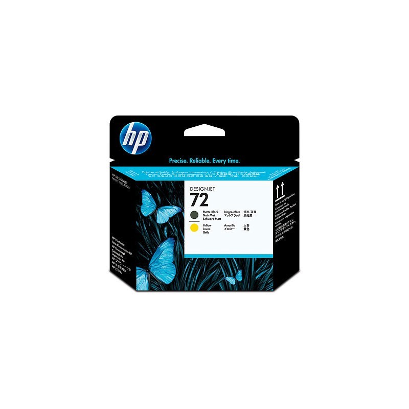 HP 72 NEGRO MATE AND AMARILLO CABEZAL DE IMPRESIÓN