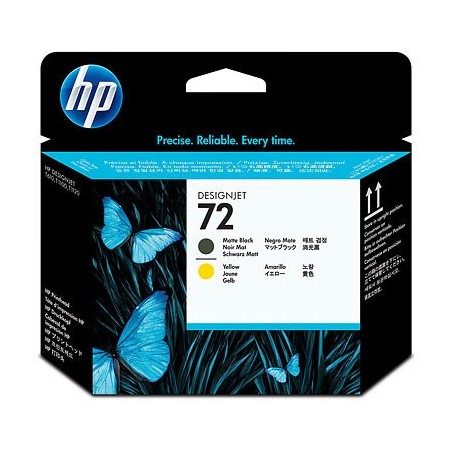 HP 72 NEGRO MATE AND AMARILLO CABEZAL DE IMPRESIÓN