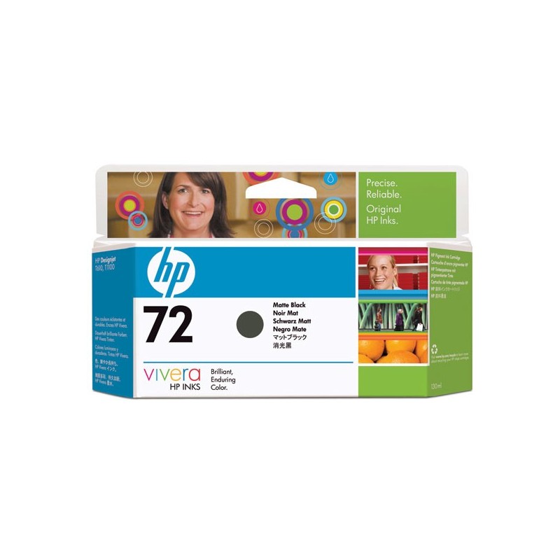 HP 72 CARTUCHO TINTA NEGRO MATE 130 ML CON TINTA VIVERA