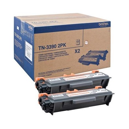 Brother TN-3390 TWIN TONER NEGRO (2 STUECK)