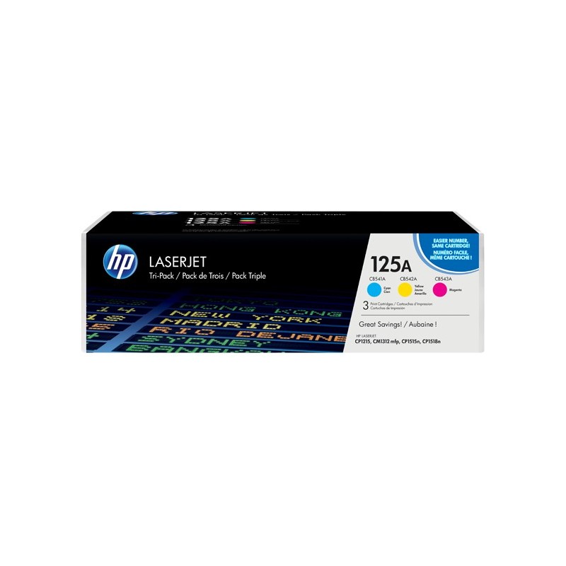 HP TONER CARTUCHO LASERJET 125A TRIPACK CYM CF373AM