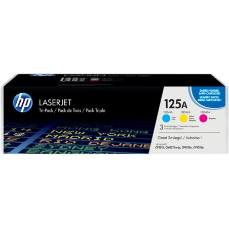 HP TONER CARTUCHO LASERJET 125A TRIPACK CYM CF373AM