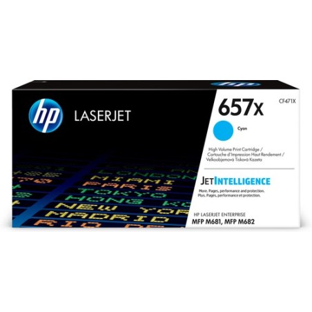 LASERJET TONER CRTG 657X HIGH YIELD CYAN