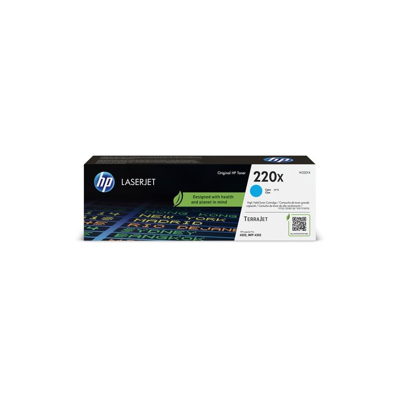 HP CARTUCHO DE TONER CIAN 220X ORIGINAL LASERJET