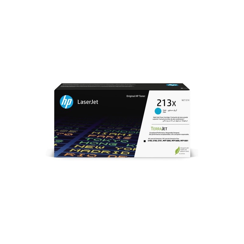 HP CARTUCHO DE TONER CIAN 213X ORIGINAL LASERJET