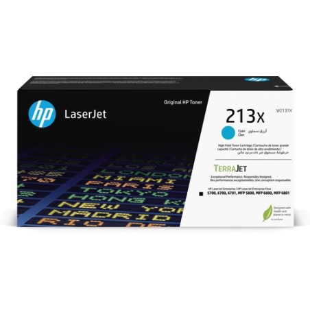 HP CARTUCHO DE TONER CIAN 213X ORIGINAL LASERJET