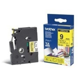 Brother TZE-621 LAMINATED TAPE 9MM 8M NEGRO ON AMARILLO