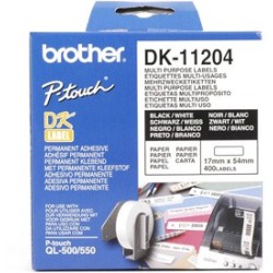 Brother ETIQUETAS PRECORTADAS MULTIPROPOSITO 400 UDS 17X54MM