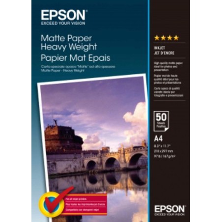 Epson PAPEL MATTE A4 50 HOJAS M2