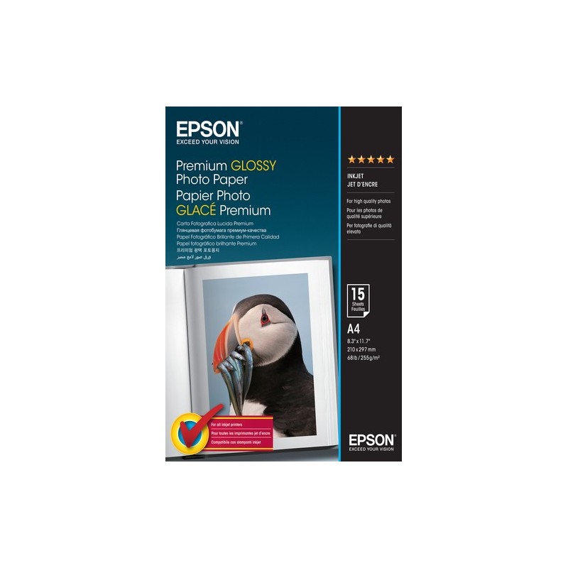 Epson PAPEL FOTOGRAFIA PREMIUM BRILLANTE A4 M2 15 HOJAS