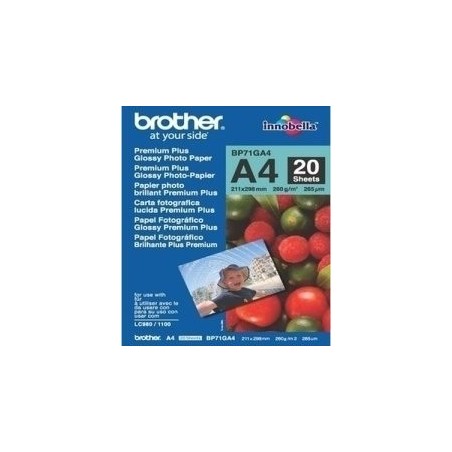 Brother BP61GLA BRILLANTE PAPEL A4 - 20 HOJAS