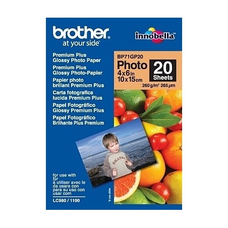 Brother BP61GLA BRILLANTE PAPEL A4 - 20 HOJAS