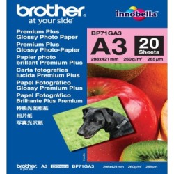 Brother BP61GLA BRILLANTE PAPEL A3 - 20 HOJAS