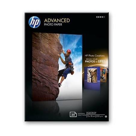 HP ADVANCED BRILLANTE PAPEL FOTOGRAFIA 25 HOJAS 13X18CM 250G/QM