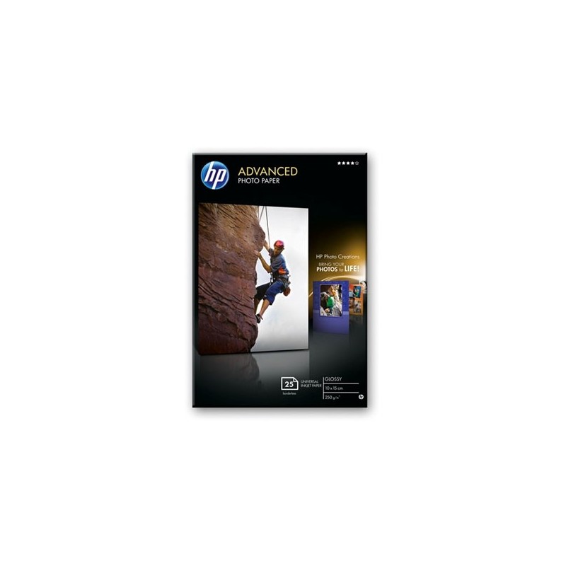 HP ADV BRILLANTE PAPEL FOTOGRAFIA 250G 10X15 BORDERLESS 25SH