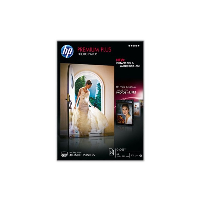 HP PREMIUM PLUS BRILLANTE PAPEL FOTOGRAFIA 20 HOJA A4