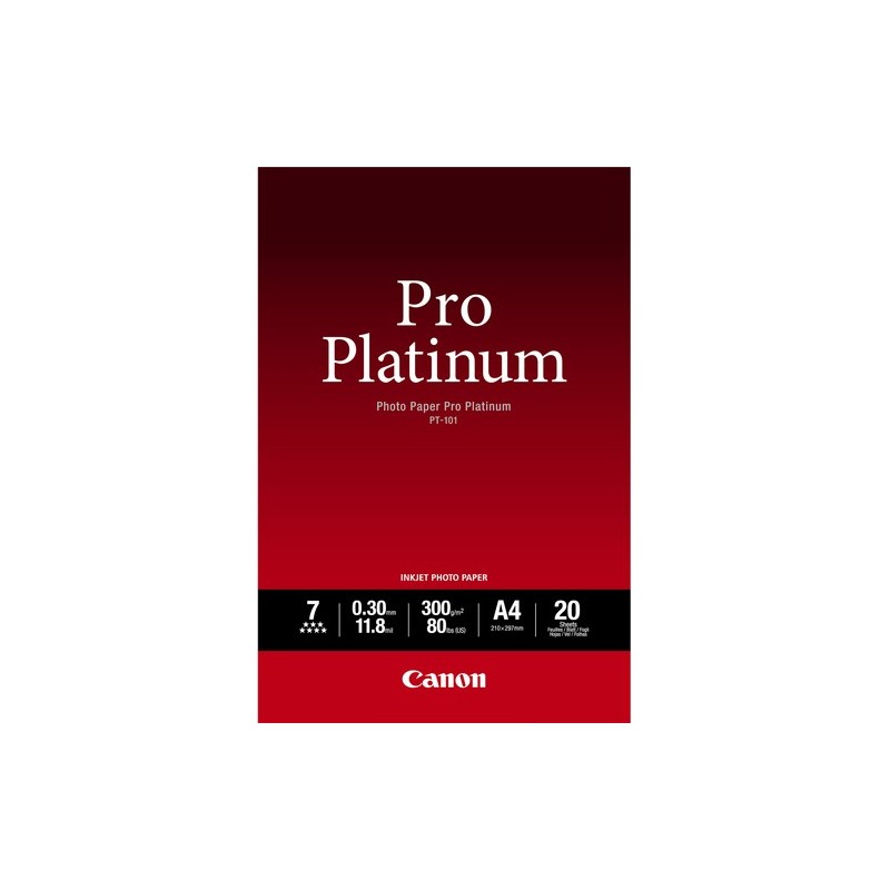 Canon PT-101 A2 20 PAPEL FOTOGRAFIA PLATINUM 20 HOJAS