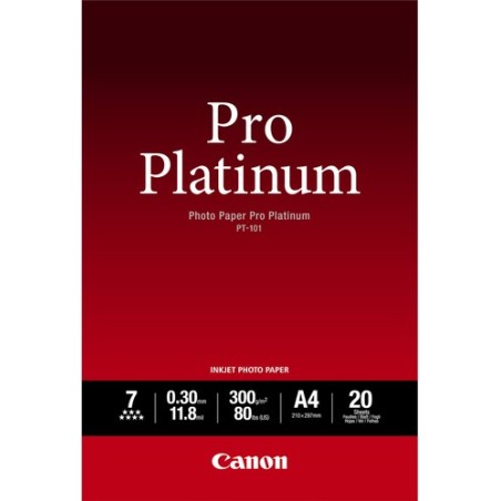 Canon PT-101 A2 20 PAPEL FOTOGRAFIA PLATINUM 20 HOJAS