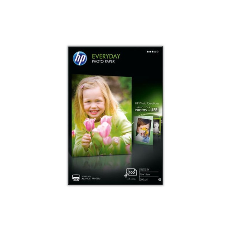 HP EVERYDAY BRILLANTE PAPEL FOTOGRAFIA 100 HOJAS / 10 X 15 CM