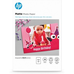 HP MATTE FSC PAPEL FOTOGRAFIA 4X6 25 HOJAS