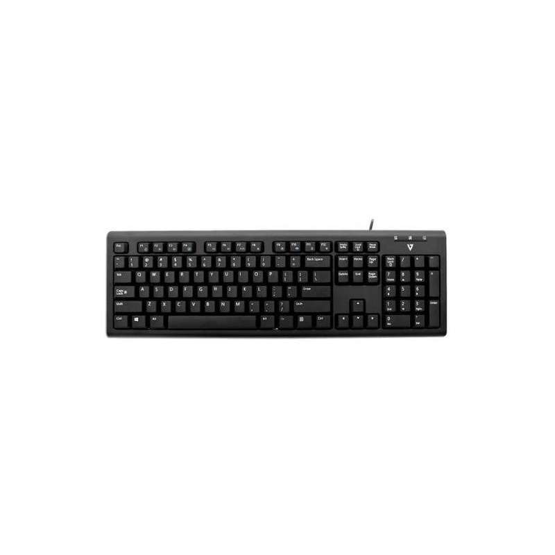 V7 TECLADO USB NEGRO TUV-GS MULTIMEDIA IDIOMA ALEMÁN QWERTZ