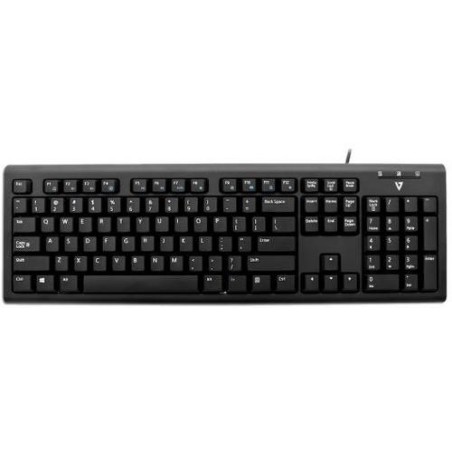 V7 TECLADO USB NEGRO TUV-GS MULTIMEDIA IDIOMA ALEMÁN QWERTZ