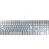 Cherry TECLADO KC 6000 SLIM PLATA CABLEADO IDIOMA INGLÉS PARA MAC