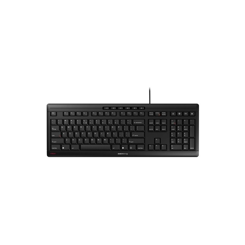 Cherry TECLADO STREAM DIST. AMERICANO NEGRO