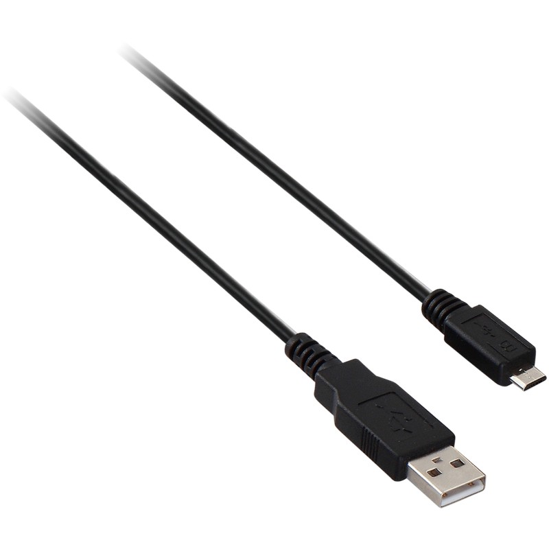 V7 CABLE 1M USB-A A MICRO-B NEGRO USB 2.0 ALTA VELOCIDAD MACHO/MACHO