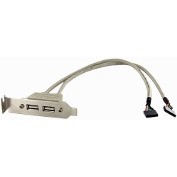 StarTech BRACKET 2 PUERTOS USB 2.0 A 2X IDC 5PIN PERFIL BAJO CABEZAL