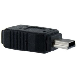 StarTech ADAPTADOR MICRO USB B HEMBRA A MINI USB MACHO NEGRO