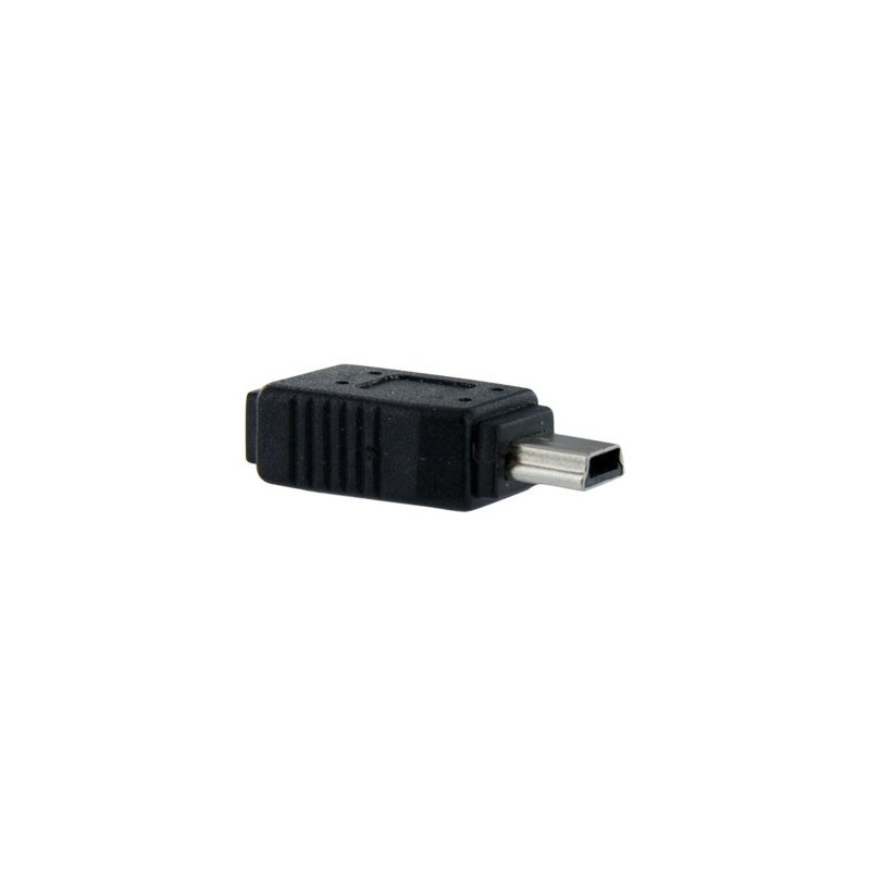 StarTech ADAPTADOR MICRO USB B HEMBRA A MINI USB MACHO NEGRO