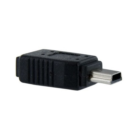 StarTech ADAPTADOR MICRO USB B HEMBRA A MINI USB MACHO NEGRO