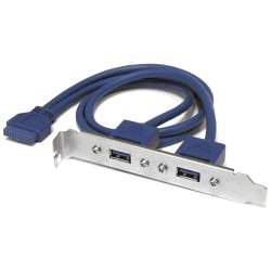 StarTech BRACKET CABEZAL ADAPTADOR 2 PUERTOS USB 3.0 A IDC20