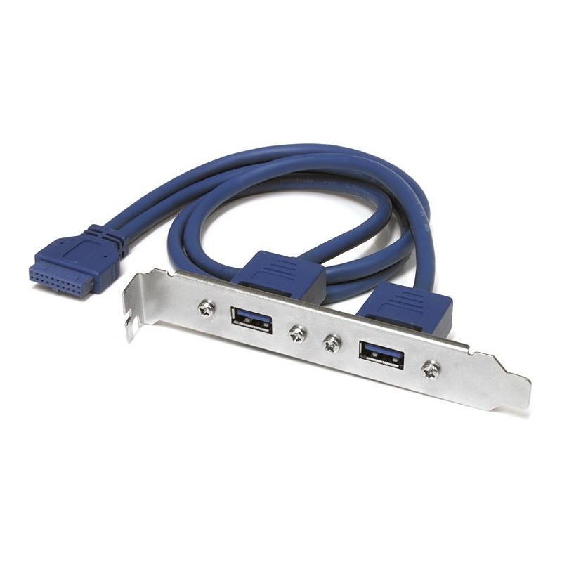 StarTech BRACKET CABEZAL ADAPTADOR 2 PUERTOS USB 3.0 A IDC20