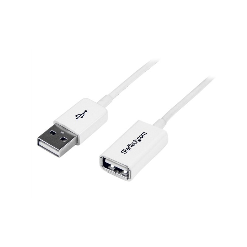 StarTech 1M USB MACHO A HEMBRA CABLE BLANCO USB 2.0 PROLONGACIÓN DE C