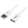 StarTech 1M USB MACHO A HEMBRA CABLE BLANCO USB 2.0 PROLONGACIÓN DE C