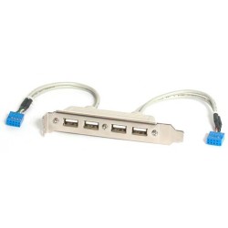 StarTech 4 PUERTOS USB-A HEMBRA SLOT PLATE ADAPTADOR