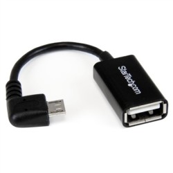 StarTech ANGULO RECA MICRO USB MACHO TO USB HEMBRA OTG HOST CABLE - 5"