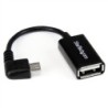 StarTech ANGULO RECA MICRO USB MACHO TO USB HEMBRA OTG HOST CABLE - 5"